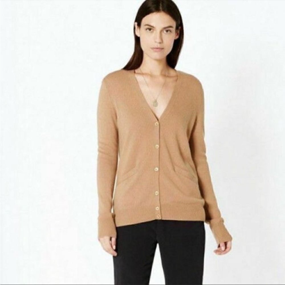 Equipment Sullivan Camel Cashmere Cardigan Sweater